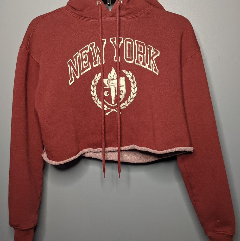 "New York" Cropped Hoodie